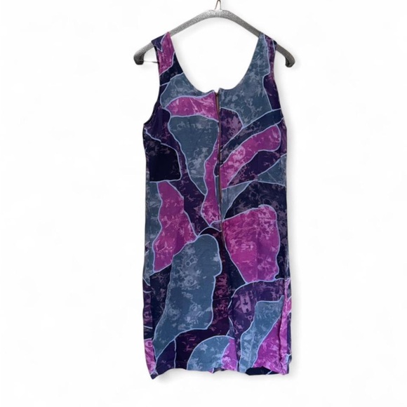 Vibrant Vintage Women's Mini Dress in Purple and Blue - Picture 2 of 7